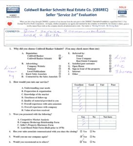 CB Schmitt Seller Evaluation Form